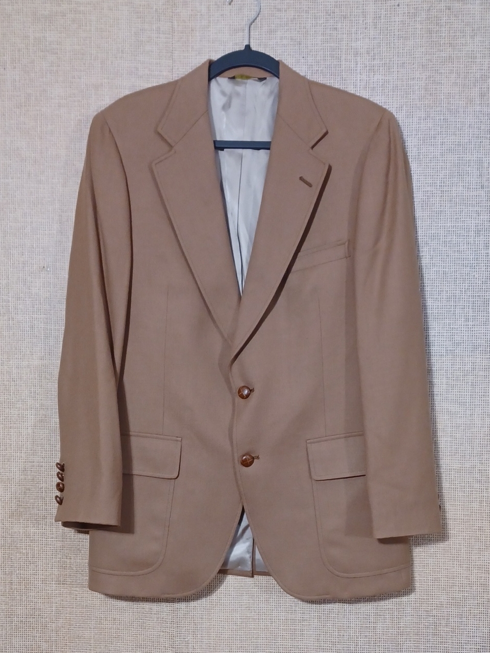 Men's Camel Tan Single-Breasted Blazer - Classic Tailored Sport Coat